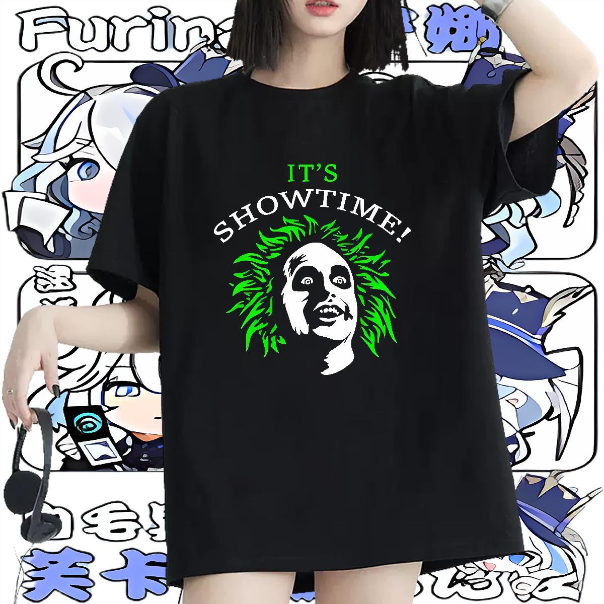2024 DIY T Shirt For Woman Crew Neck 230g Pure Cotton Spring Summer Tees Shirts Soft Cartoon Floral Printing Women Tees