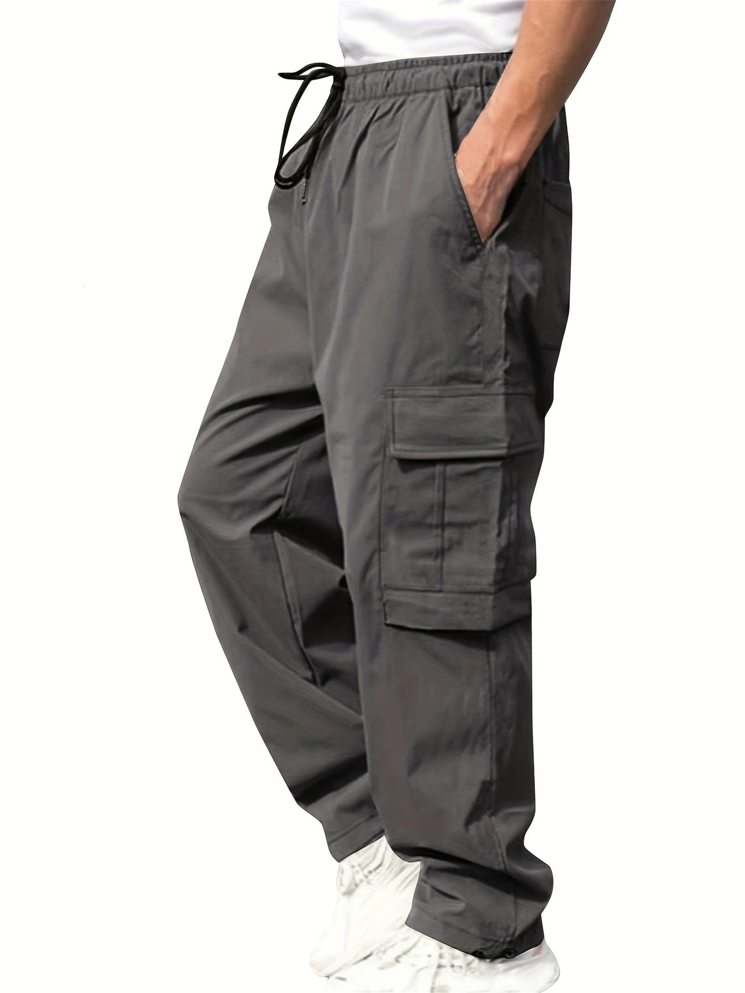 Streetwear Hip Hop Joggers Cargo Pants Men MultiPocket Elastic Waist Harem Trousers Male Harajuku Casual Woman Sweatpants 240806