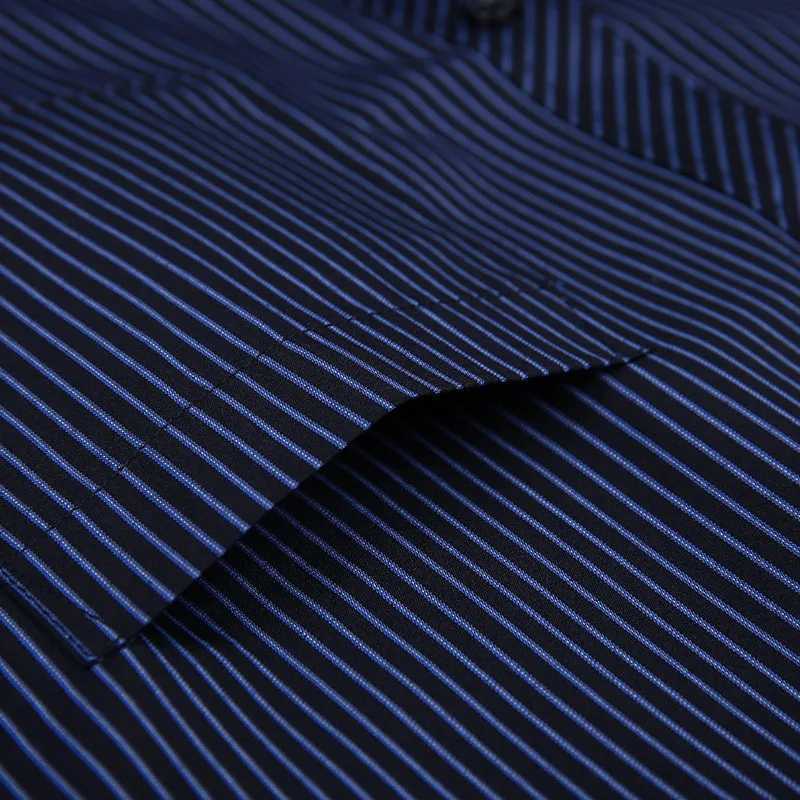 8XL 7XL Plus Size Men Long Sleeved Shirt Mens Business Casual Slim Fit Shirts Men Striped Dress Work Social Dress Shirt M250121