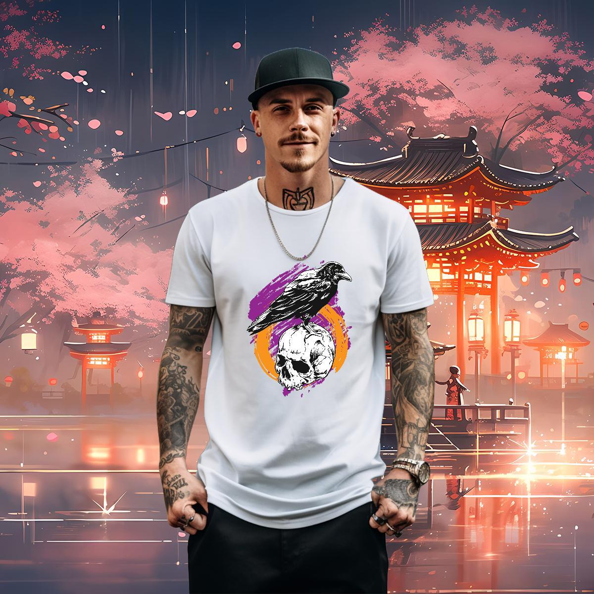 DIY Men T Shirts skull Clothings 230g Cotton Sports Casual Wholesale Oversized Short Sleeve O-Neck Mens Tshirts