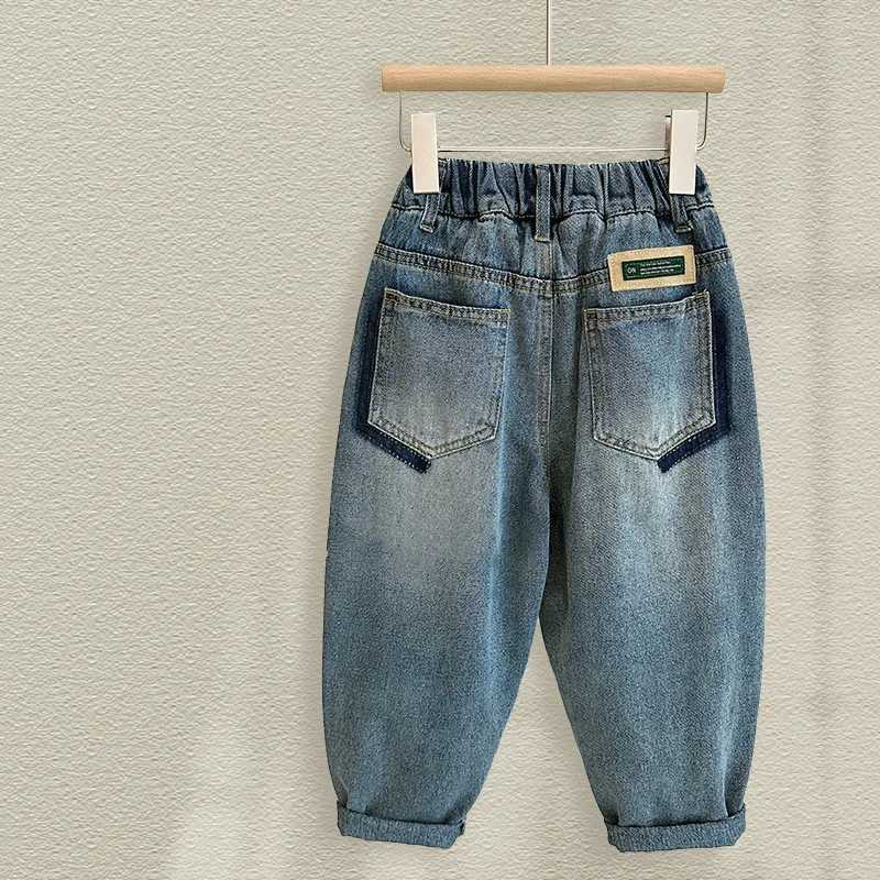 Jeans Boys Jean Pants Long Trousers Cotton 2024 Perfect Spring Autumn Babys Kids Pants Teenagers Outwear Childrens Clothing