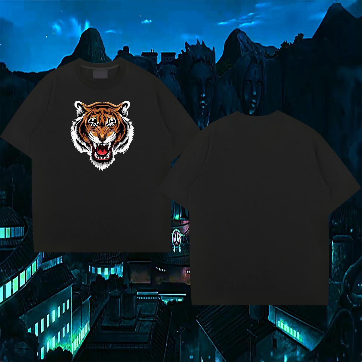 Customized Men T Shirts tiger Tops 230g Cotton Casual Daily Wear TOP Quality Oversized 4XL Breathable Tshirt for Man Woman