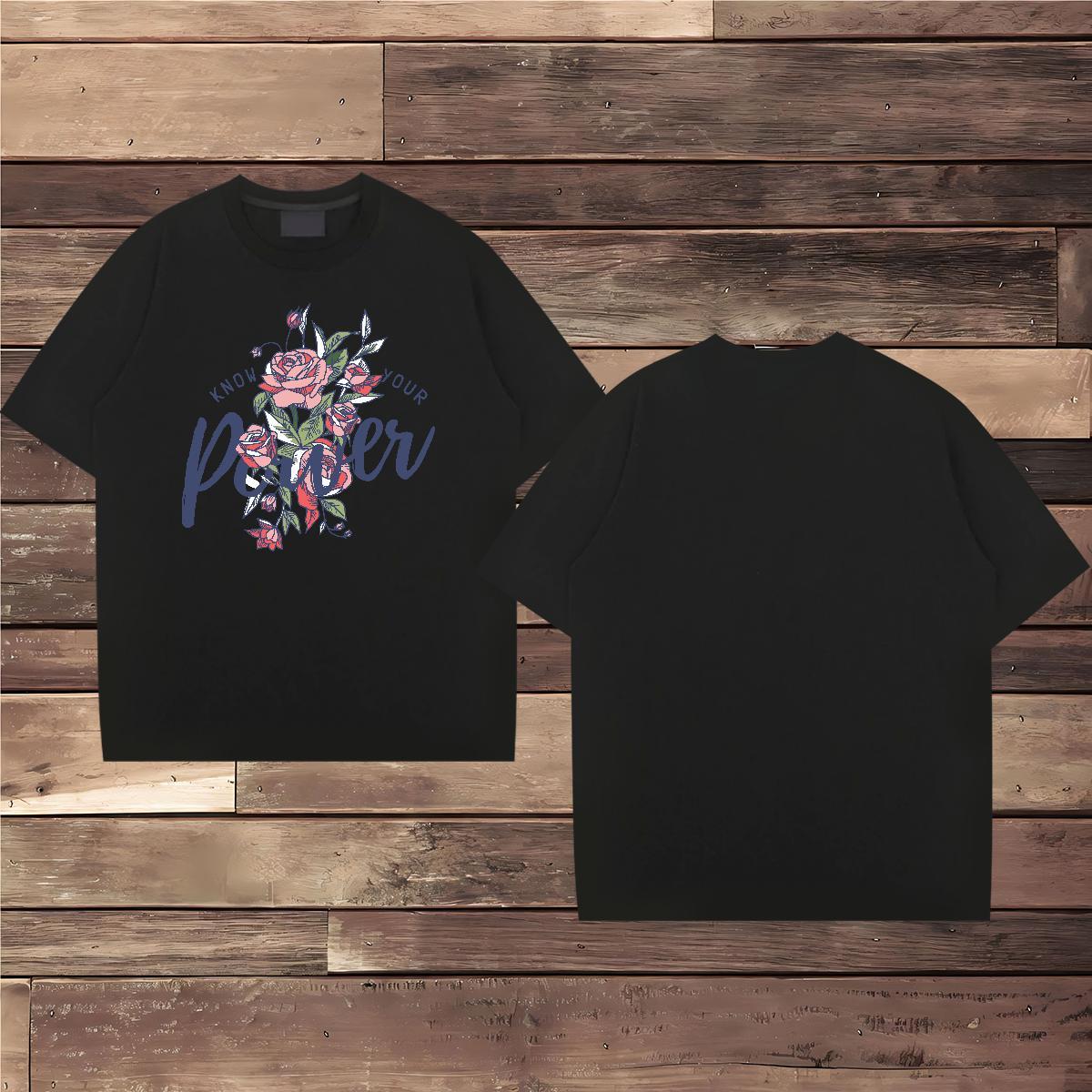 DIY Customized T-Shirts for Men letter Tee Shirt 230g Cotton High Street Hip Hop Unisex Custom Printing Short Sleeve Soft Tshirt for Man Woman