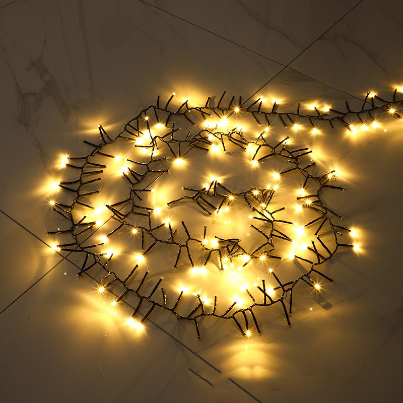 Low voltage firecracker light string, outdoor waterproof Christmas atmosphere string light, illuminated centipede light, starry sky string light