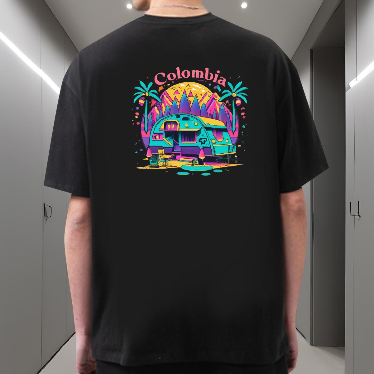 DIY T shirt beach Tops Shirt 230g 100% Cotton Anime Printing Street Comfortable DIY Logo Oversized Breathable Men Tshirts