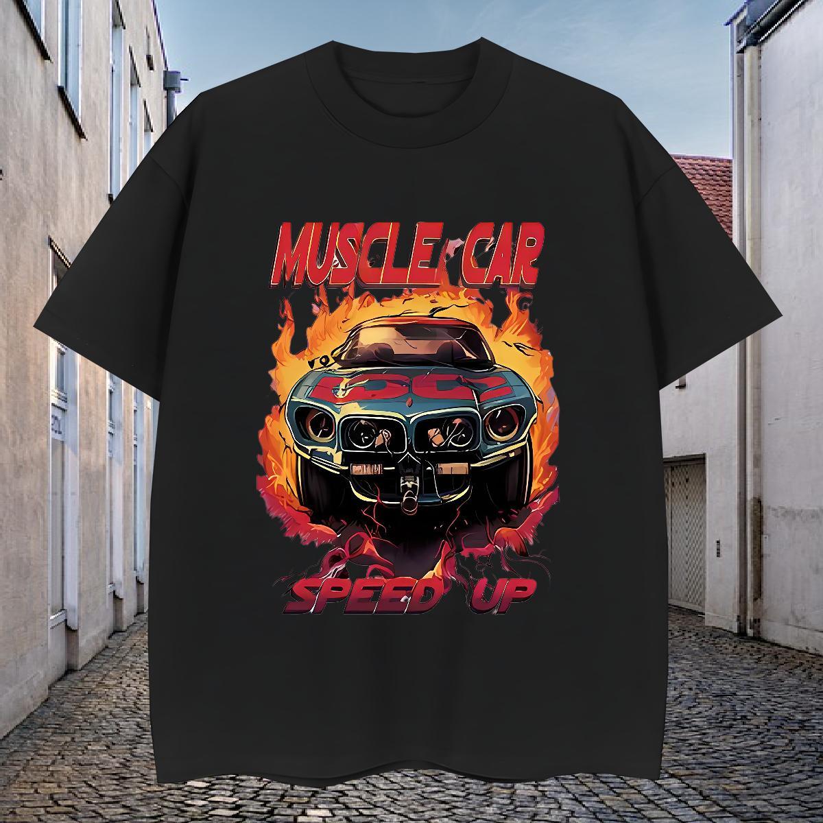 New Arrival T-Shirts car Tshirts 100% Cotton 230g Outdoor Wholesale Custom Printing Short Sleeve Soft Men Tshirts