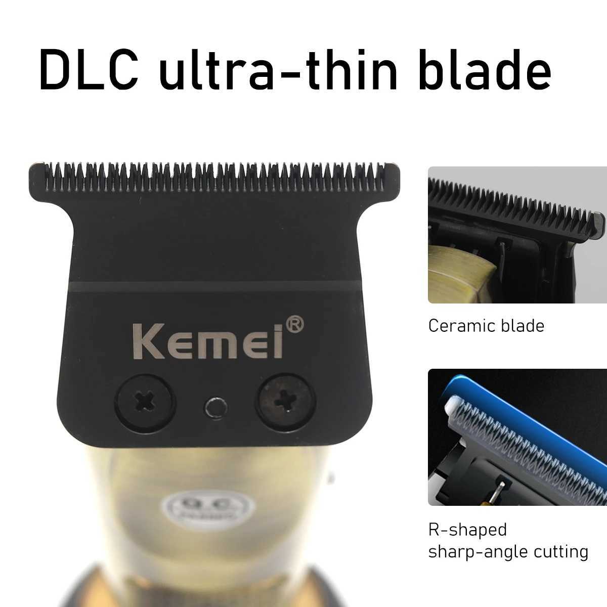Kemei KM-2236 brushless motor mens hair clipper DLC all metal seat charger professional hair cutting machine precision machining machine W240806