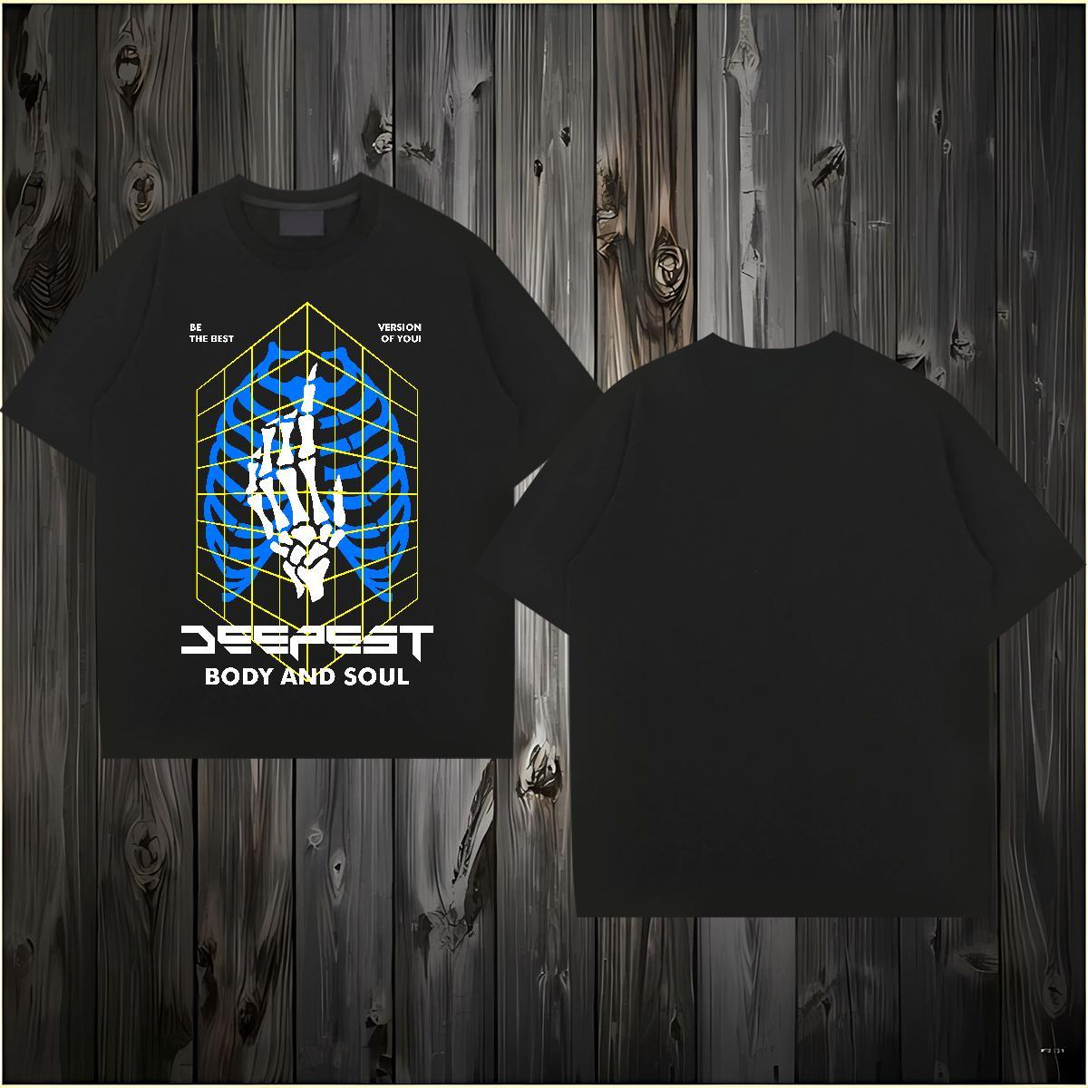 New Designer T Shirt For Man skull Tee Shirt 230g Cotton Casual Daily Wear Comfortable Custom Printed Breathable Short Sleeve Tshirt for Man Woman