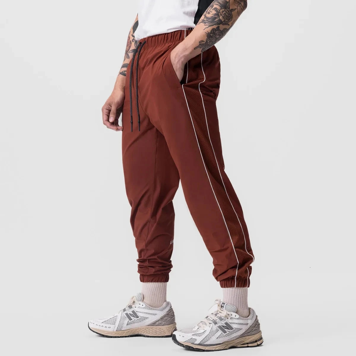 Black Loose Casual Pants Men Joggers Gym Fitness Sweatpants Running Sports Quick Dry Trousers Male Training Sportswear Bottoms 240806
