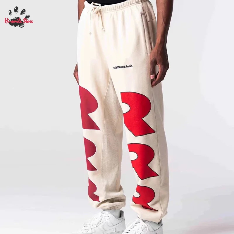 fw Washed RRR123 Pants Men Woman 1 Good Quality Streetwear Vintage Loose Hip Hop Joggers Sweatpants 240806