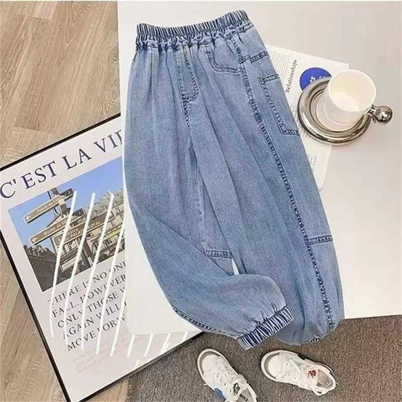 Jeans Boys Jean Pants Long Trousers Cotton 2024 Simple Spring Autumn Babys Kids Pants High Quality Childrens Clothing