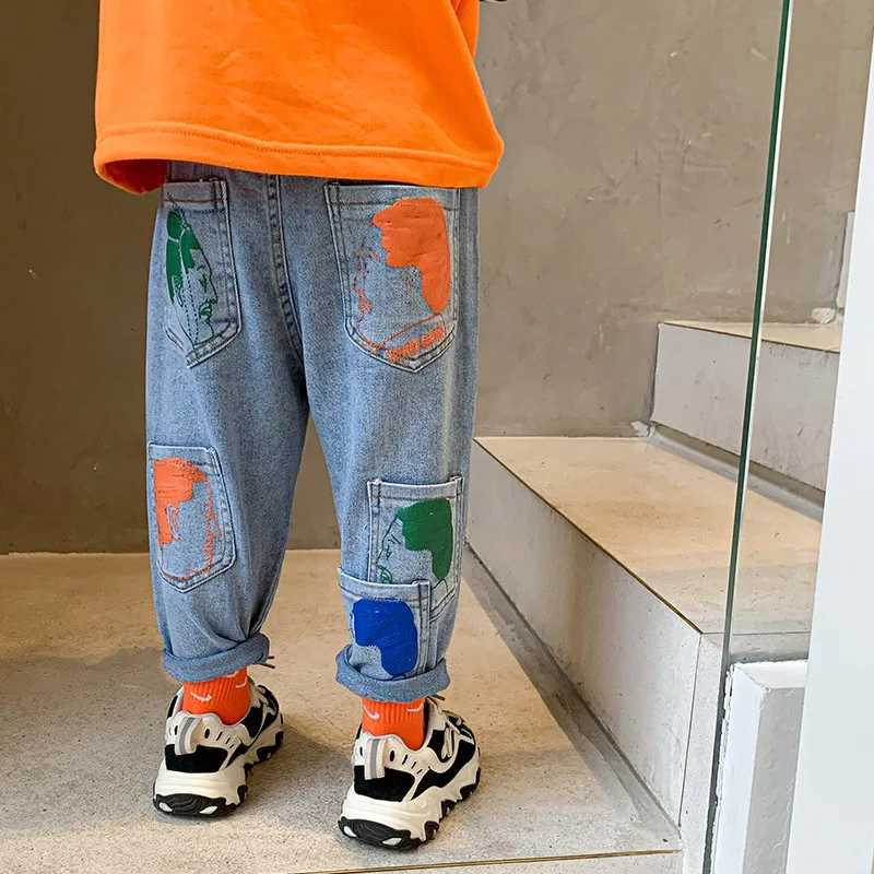 Jeans Lovely Baby Spring Autumn Jeans Pants For Boys Children Kids Trousers Clothing Teenagers Gift Home Outdoor High Quality