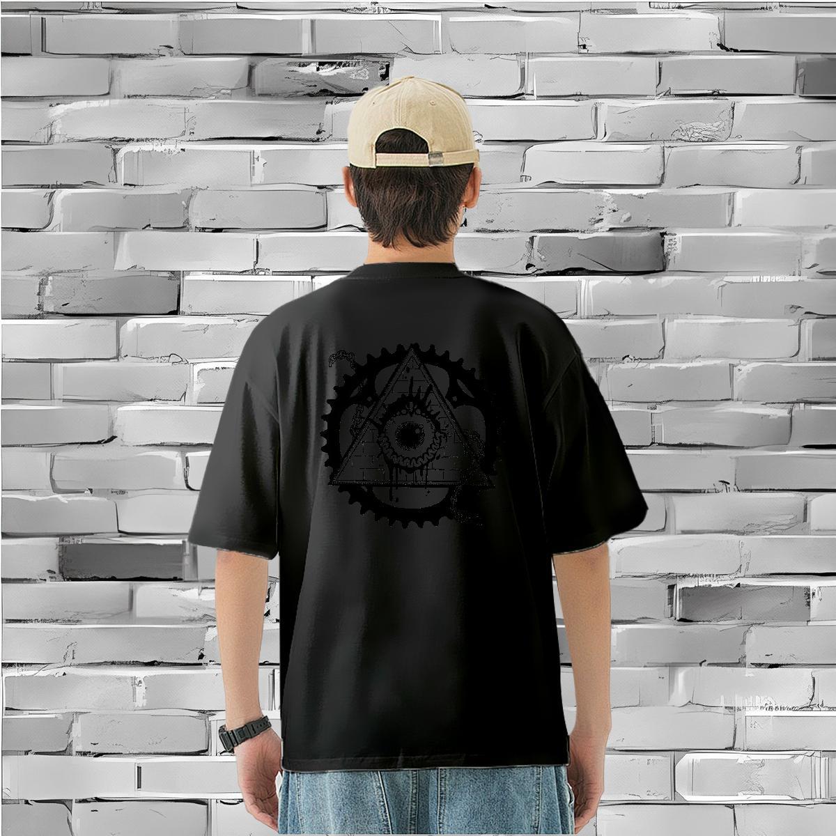 Stylist Men T Shirts eye of the devil Wear 100% Cotton 230g Outdoor Unisex Black Oversized O Neck Short Sleeves Tshirts