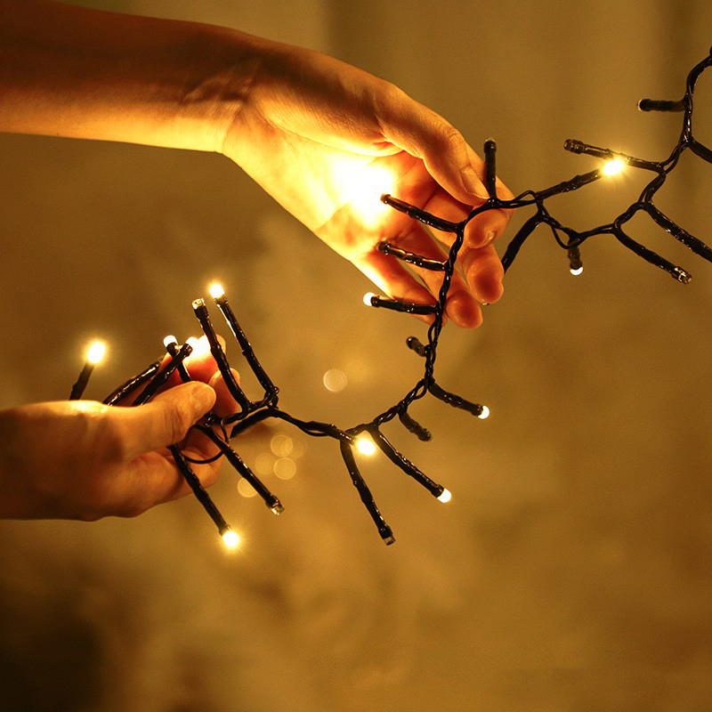 Low voltage firecracker light string, outdoor waterproof Christmas atmosphere string light, illuminated centipede light, starry sky string light