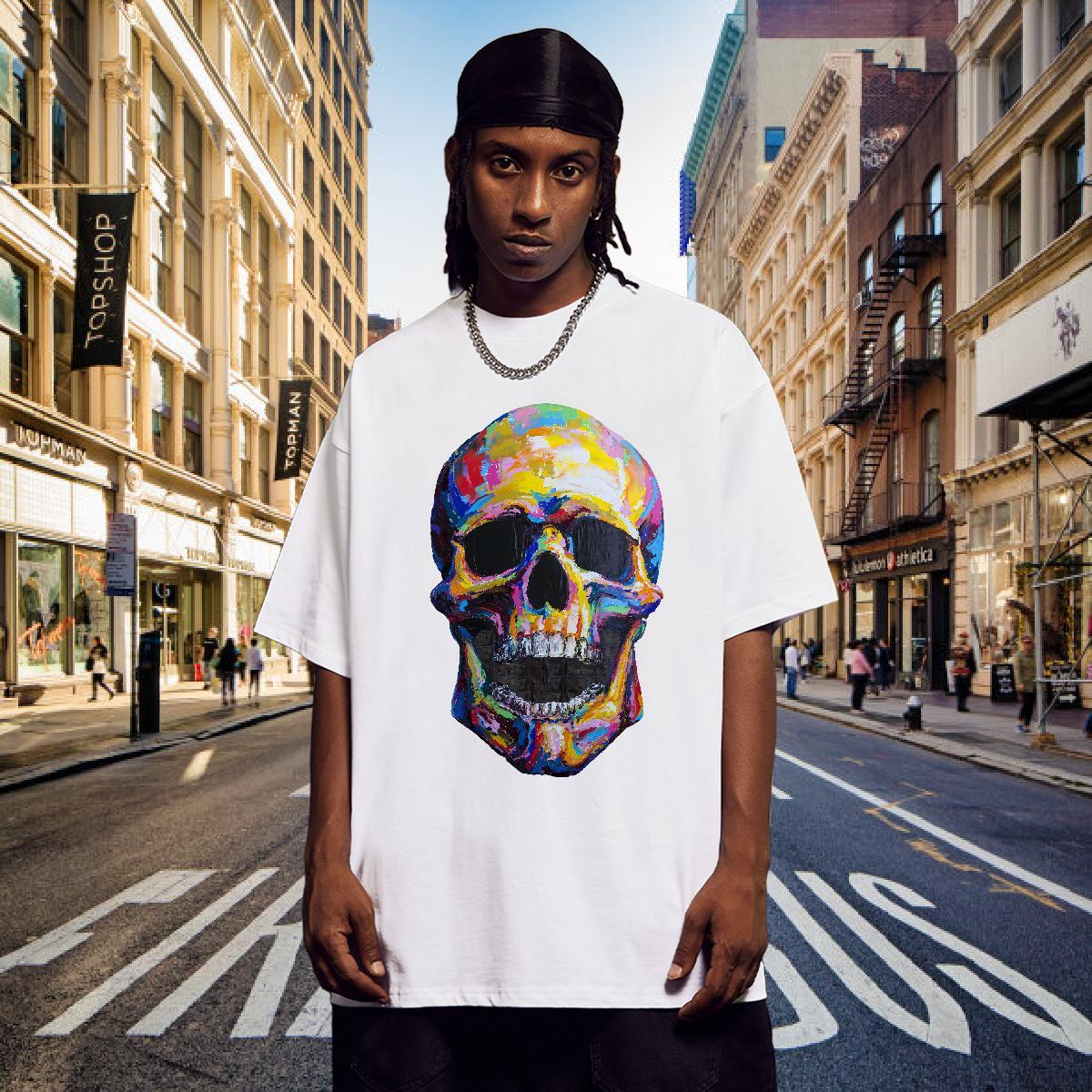 2024 Designer T shirt monster Tees 230g 100% Cotton Casual Wholesale Cartoon Print Breathable Short Sleeve Men Clothes T-Shirt