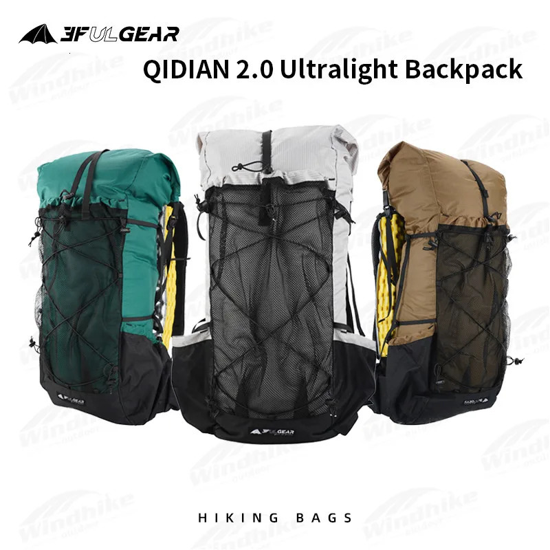 3F UL GEAR QIDIAN 20 Outdoor 40L16L Ultra Light Backpack Lightweight WomensMens High Capacity Bag Nylon Waterproof Camping 240807 4