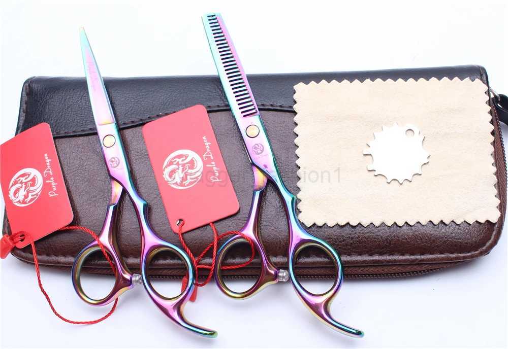 Z1005 6 JP Steel Purple Dragon Multi Professional Hairdressing Thinning Shears Regular Scissors Style Tools Human Hair ScissorsXJ240807