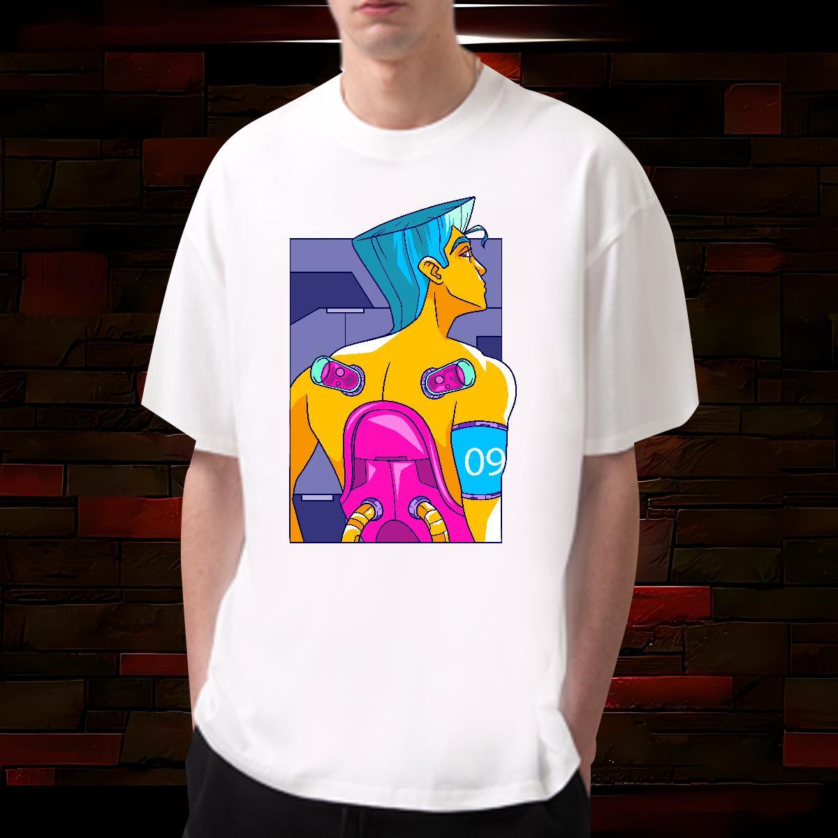 Free Shipping T shirt ET Top Tees 230g Pure Cotton Street Casual Loose Fit Custom Print Plus Size Breathable Crew Neck Mens Tshirts