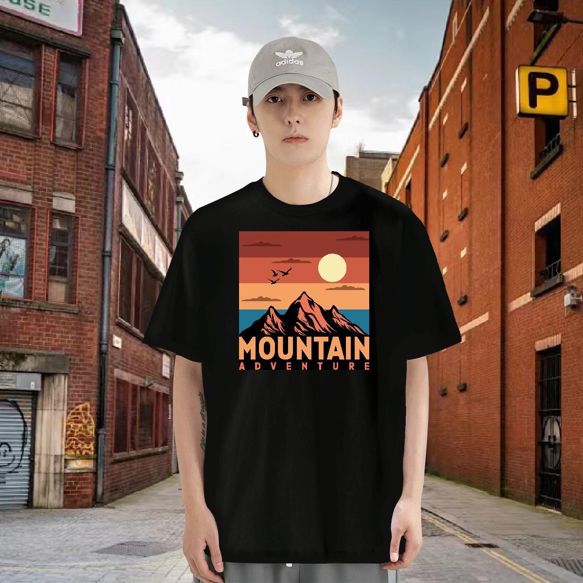 DIY Customized T-Shirts sun Tops 230g 100% Cotton Street Casual Free Shipping Plus Size Cartoon Crew Neck Breathable Tshirts