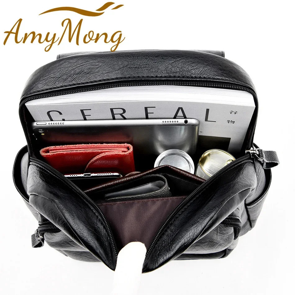 Large capacity travel backpack Rucksacks Mochila womens leather bag 240807