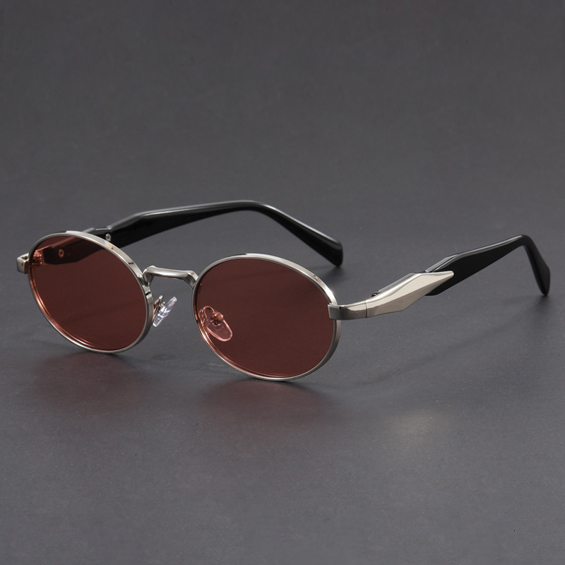 New Glasses elliptical frame light luxury women with a high-end feel, suitable for wearing sunscreen, fashionable designer sunglasses