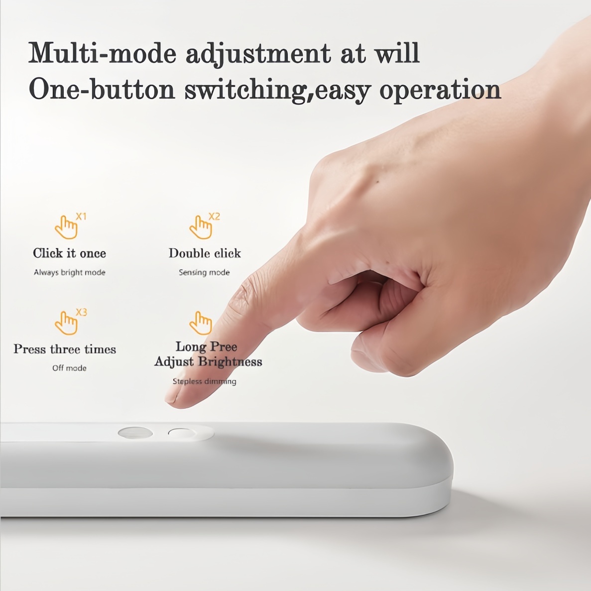 Smart LED Strips for Closet Illumination - Self-Adhesive Wireless Induction Lights Compatible with Any Surface via Magnetic Suction, Rechargeable via 