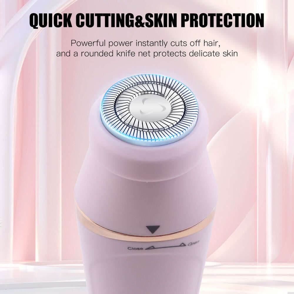 Women's 7-in-1 electric device, rechargeable removal set, including facial eyebrow nose hair trimming, exfoliating head, precision trimmer - USB 