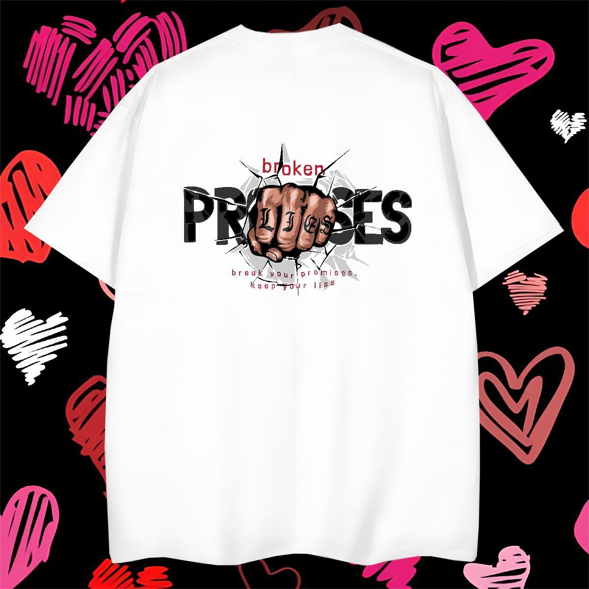 Fashion New Men T Shirts letter Tshirts 100% Cotton 230g Street wear Hip Hop Loose Fit Anime Print Breathable Short Sleeve Men Clothes T-Shirt