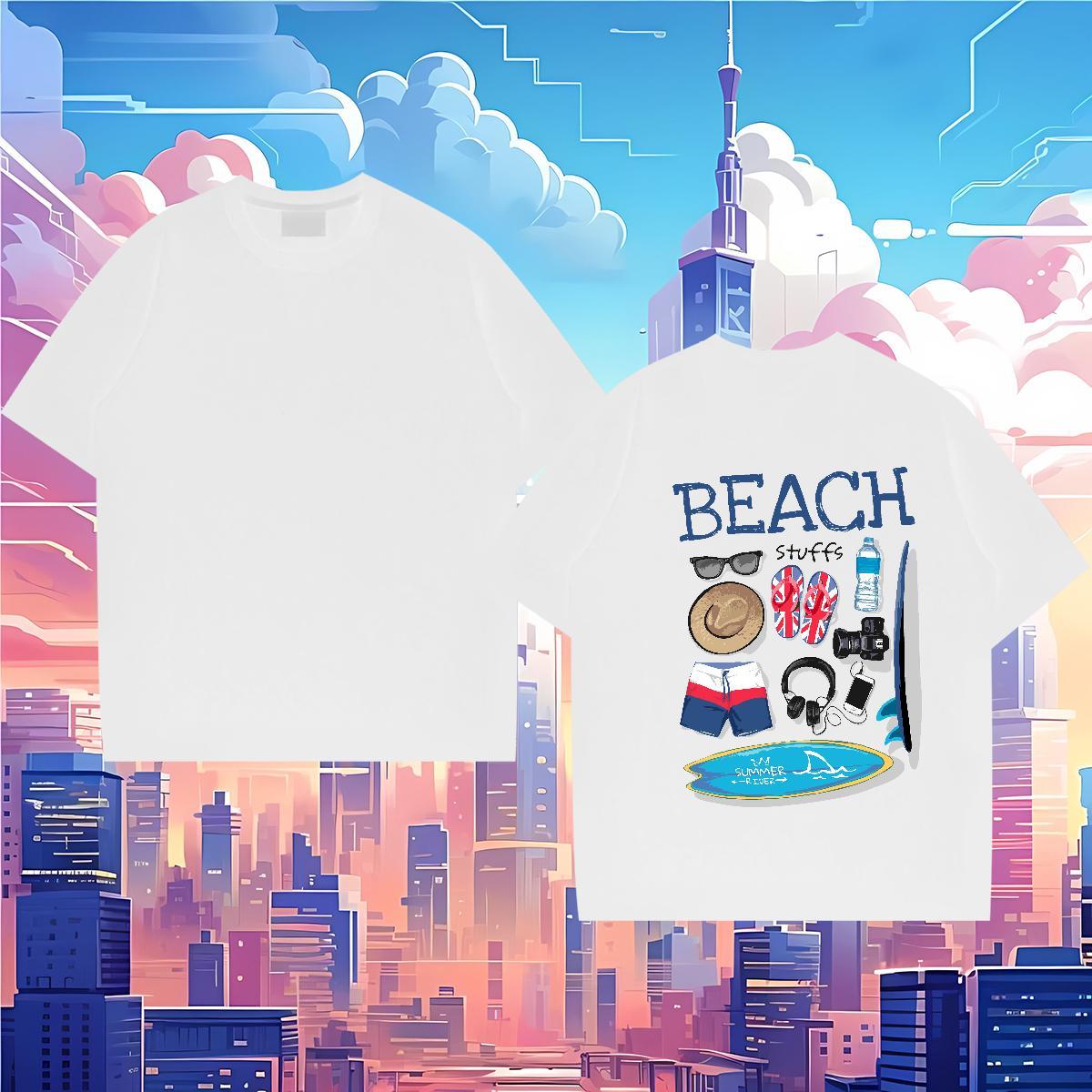 Stylist Man T Shirts letter Tops 230g Cotton High Street Hip Hop Brand DIY Printed Breathable Short Sleeve Couples T Shirts