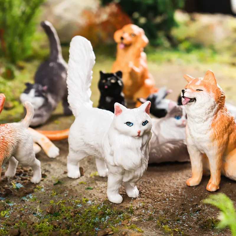 Other Toys New 12pcs Farm Animal Figurines Poultry Sets Action Figures Horse Cow Dog Duck Sheep Cock Model Education Toys for Children GiftL486