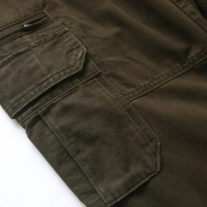 Men Cargo Pants Army Green Multi Pockets Combat Casual Cotton Loose Straight Trousers Military Tactical pants 240806