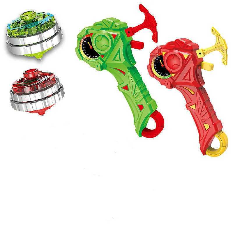 Luminous Combat Gyroscope Alloy Combination Light Drawstring Gyro Magic Glitter Spinning Top Kids Xmas Birthday Gift Y240803