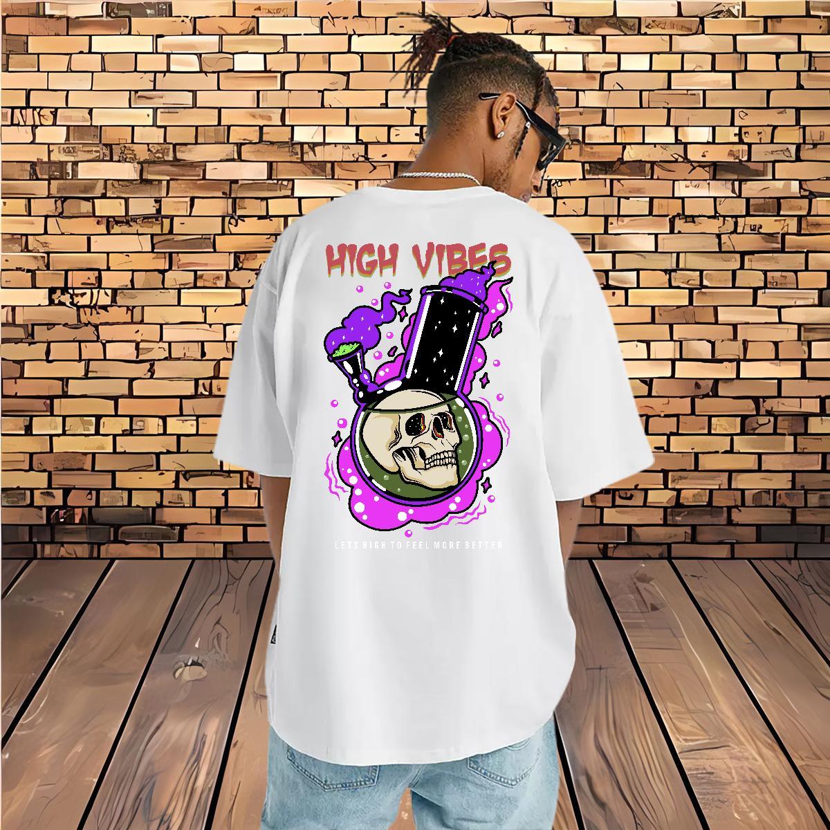 2024 Designer Mens T Shirts skull Tops Shirt 230g Pure Cotton High Street Hip Hop Comfortable Cartoon Printing L-4XL Breathable Soft Men Tops Tees