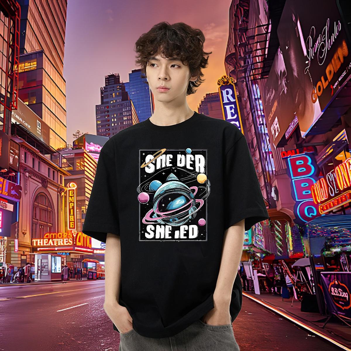 Wholesale Men T Shirts star Tshirts 230g Cotton Spring Summer High Quality Cartoon Printing L-4XL Short Sleeve Soft Mens Tshirts