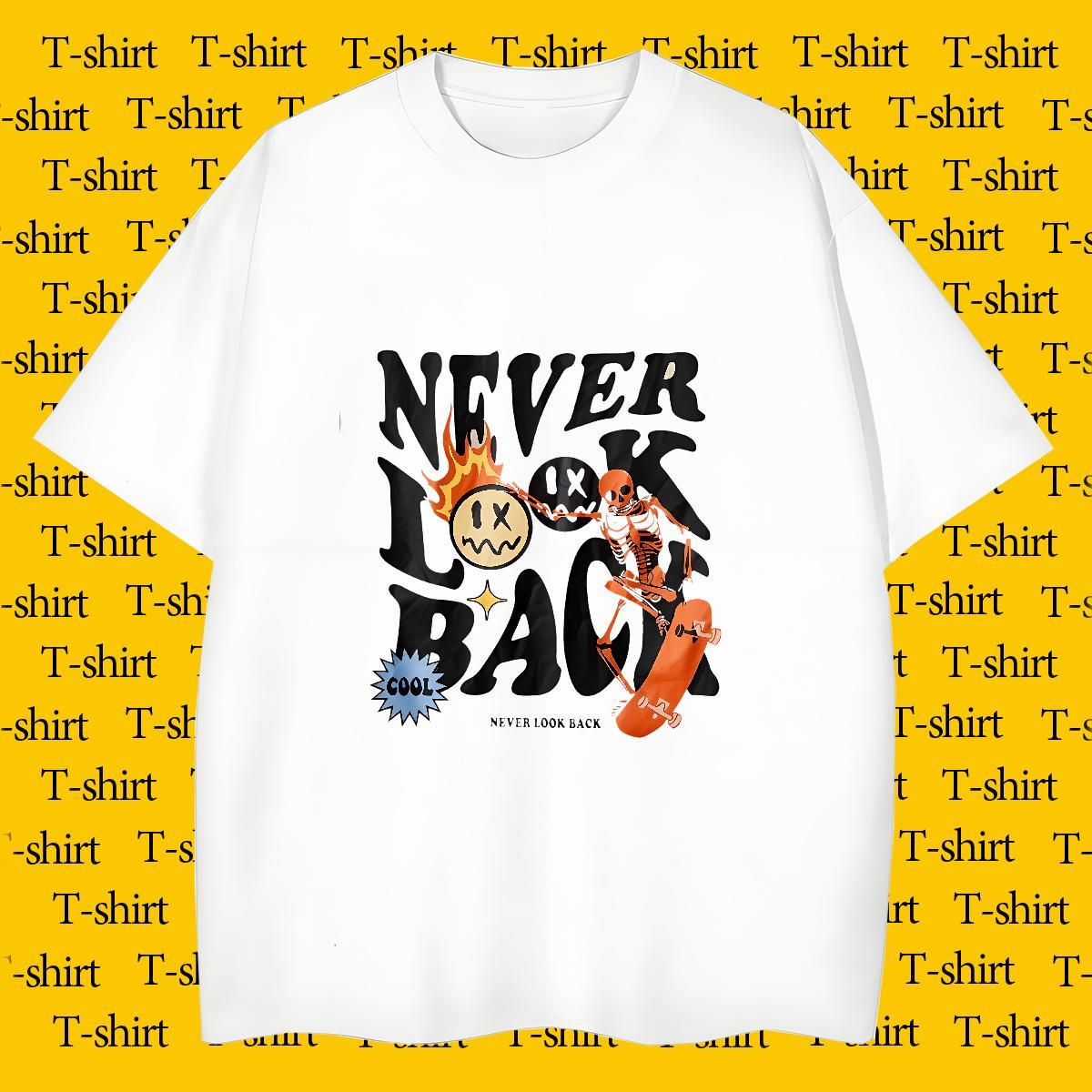 Designer T-Shirts skull Top Tees 100% Cotton 230g Sports Casual Brand Custom Printing Round Neck Short Sleeve Tshirt for Man Woman