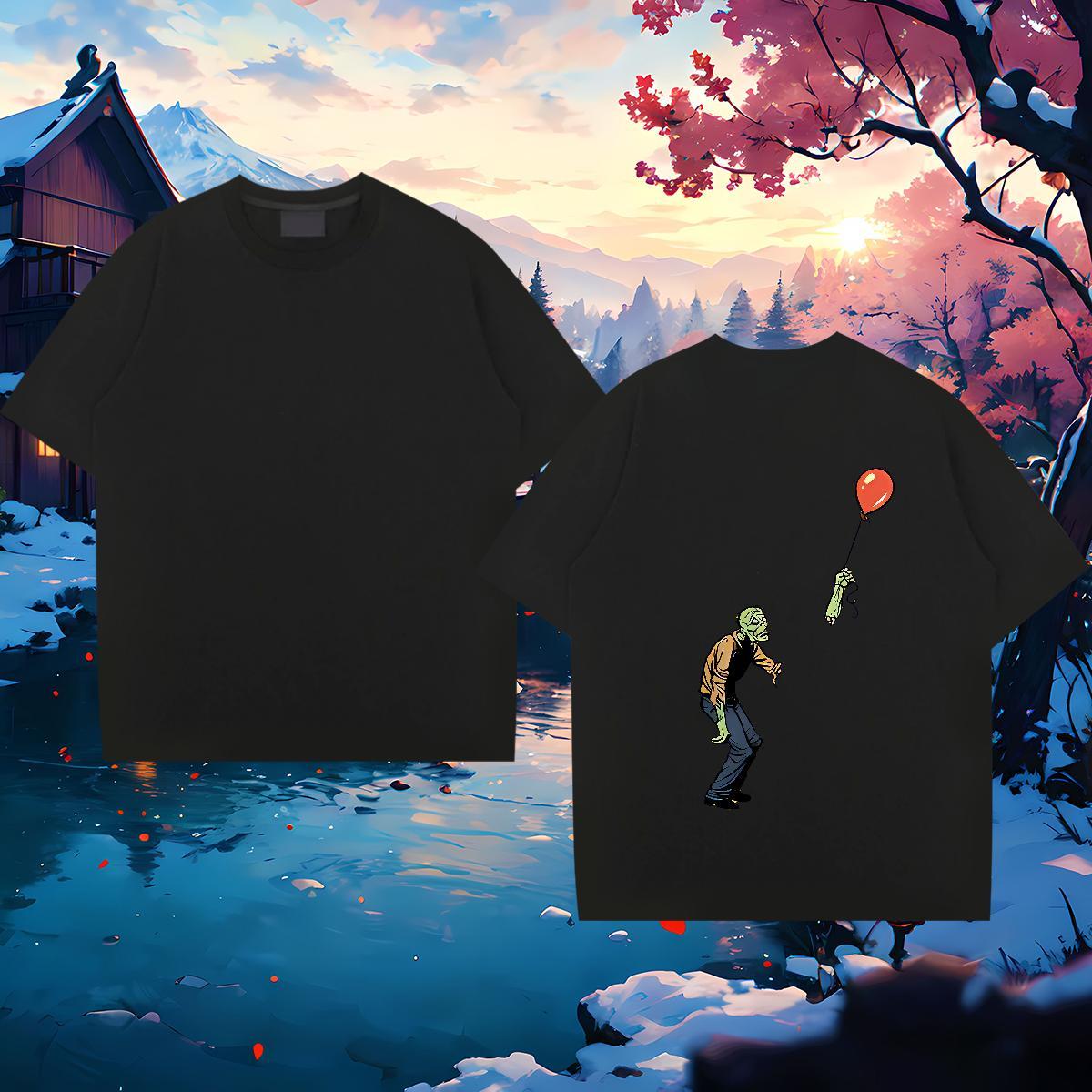 Customized T Shirts Men skull Tops Tees 230g Pure Cotton Outdoor Popular DIY Short Sleeve Soft Tshirts