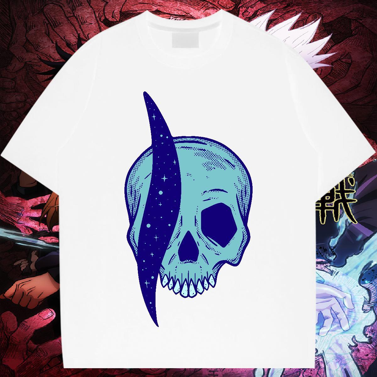 Designer Men T Shirts skull Tees Shirts 230g Pure Cotton Daily Outfit Cool Design DIY O Neck Short Sleeves Mens Tshirts
