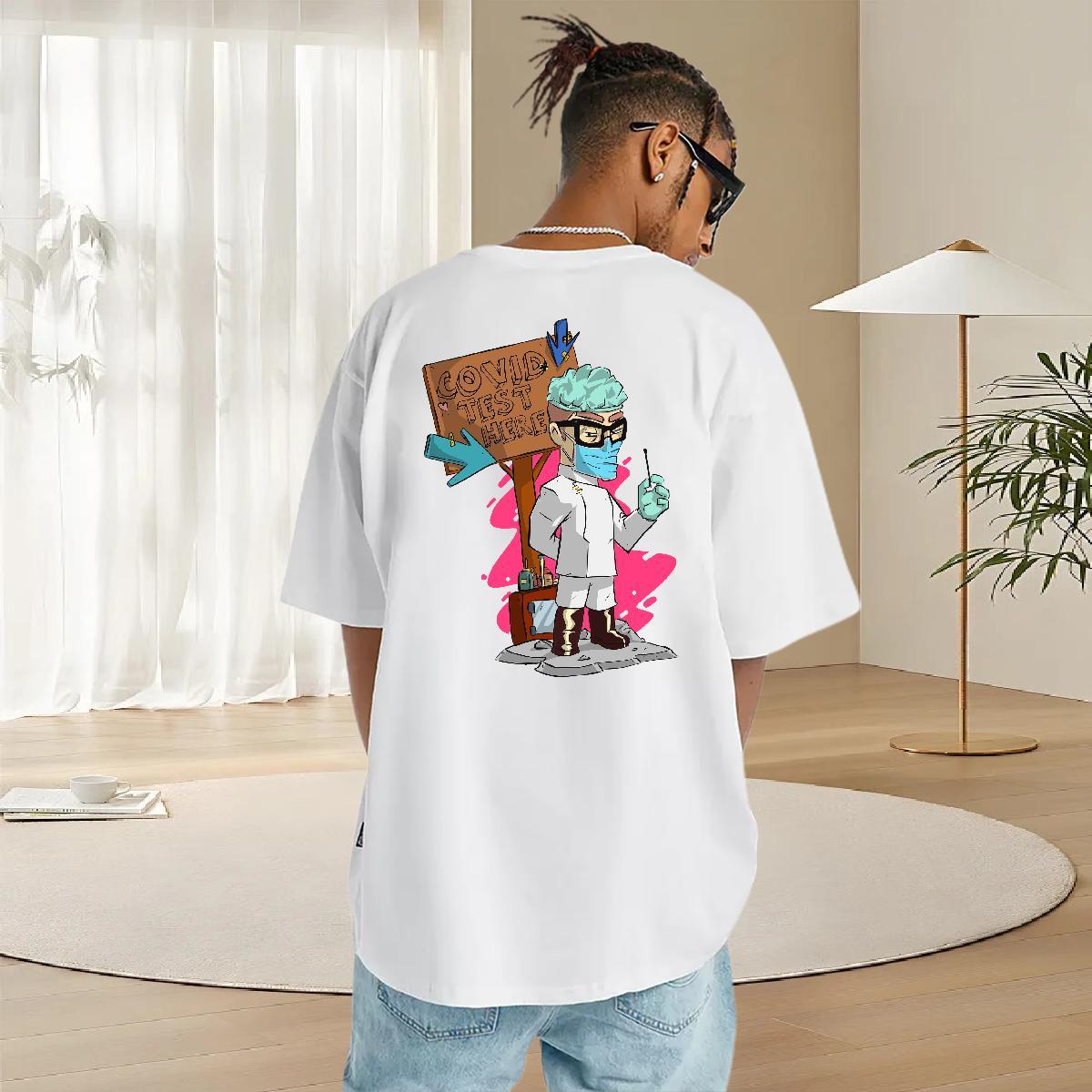 Designer T-Shirts for Men portrait Tees Shirts 230g Cotton Hip Hop Street Wholesale DIY Printed Pure Cotton Tshirts