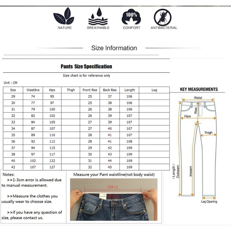 Spring Men Casual Pants Cotton Straight Mens Black Army Khaki Man Trousers Plus Size 40 42 240806