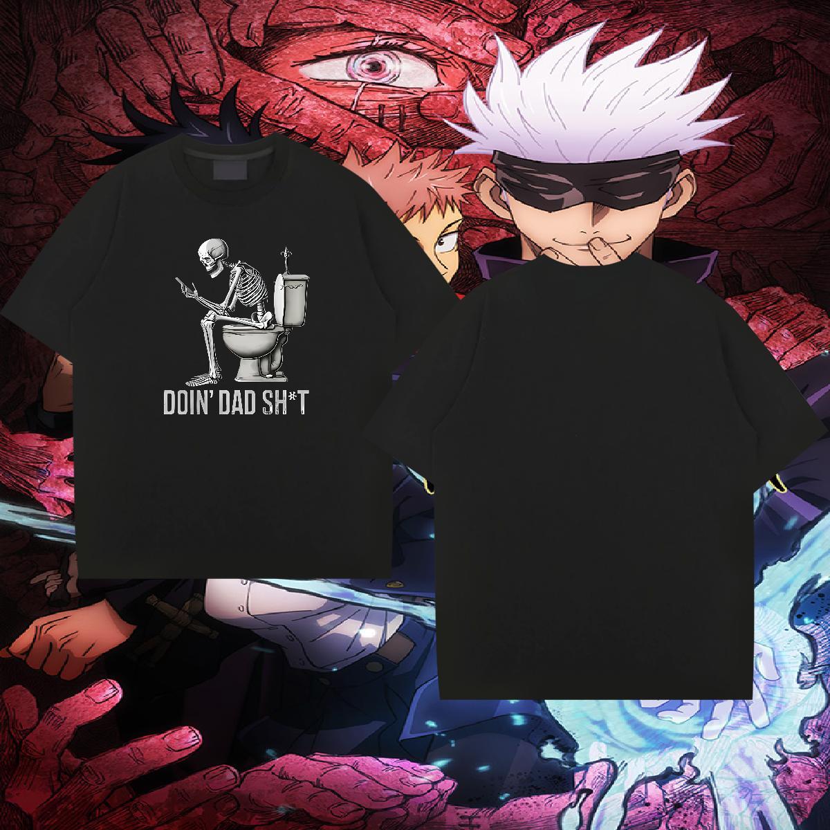 Free Shipping T Shirts Men skull Tops Tees 230g Cotton Street Casual Cool Custom Cartoon O Neck Short Sleeves Men Tees
