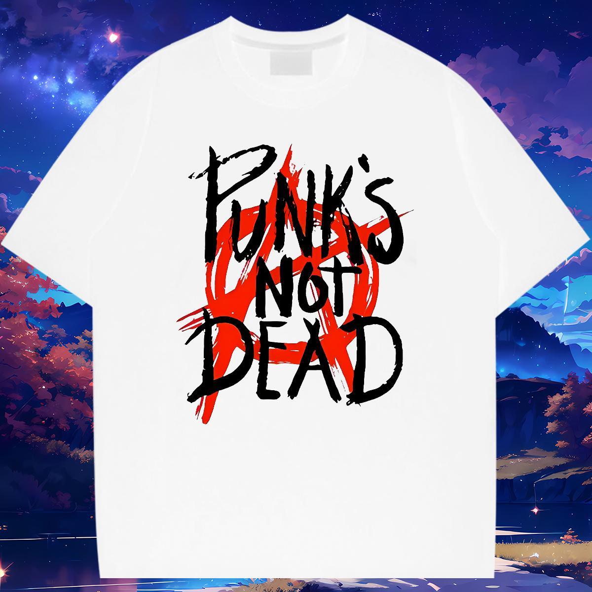 DIY T-Shirts for Men letter Polos 230g Pure Cotton Sports Casual Loose Skull Round Neck Short Sleeve Tshirts