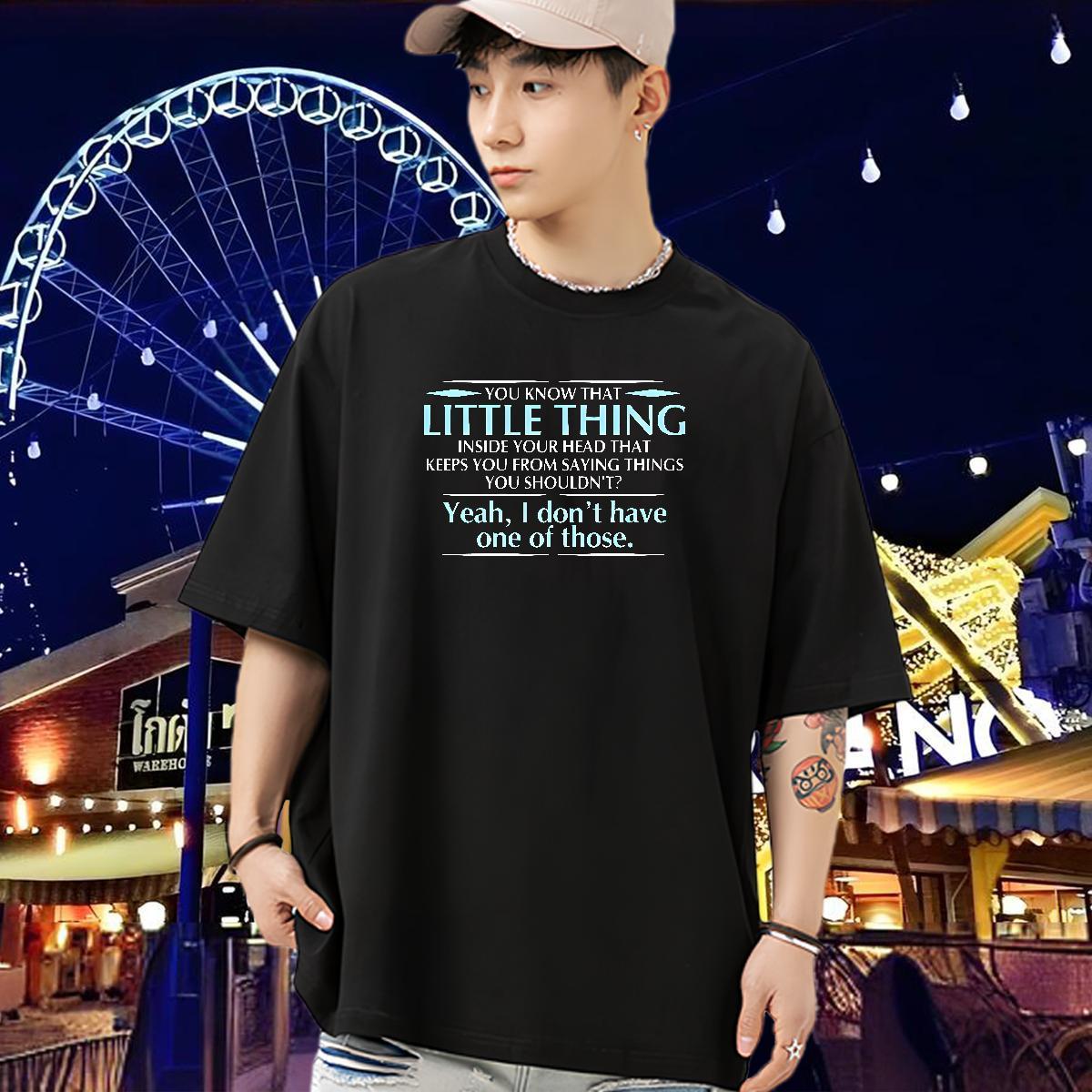 Customized Men T Shirts letter Tees Shirts 100% Cotton 230g Street Casual Loose Fit Black White Short Sleeve O-Neck Tshirts
