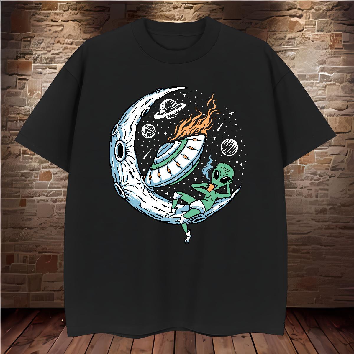 Wholesale T shirt ET Polos 230g 100% Cotton Home Outdoor Brand Graphic Breathable Crew Neck Men Tees