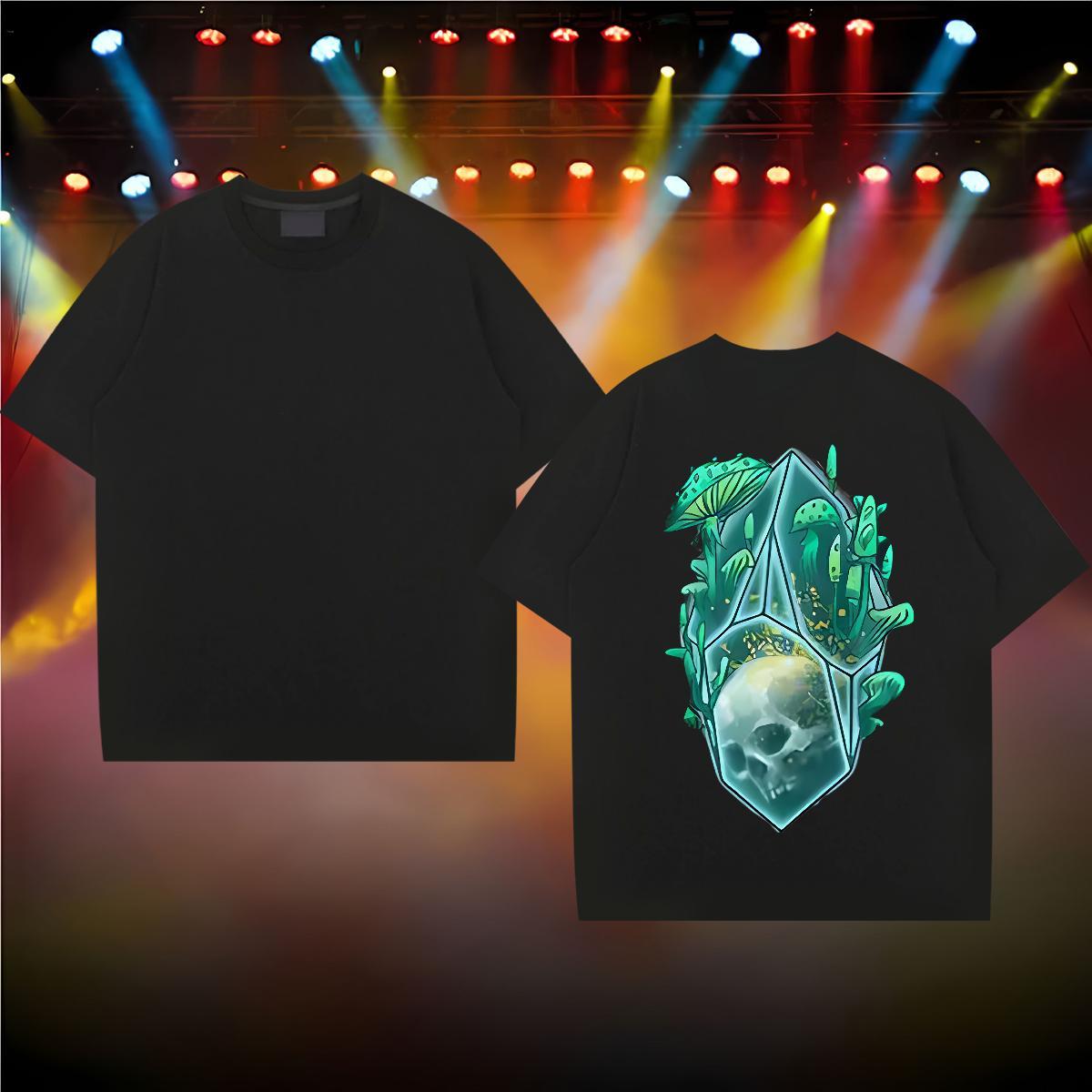 DIY T shirt skull Wear 230g Cotton Sport TOP Quality Custom Anime Breathable Crew Neck Tshirt for Man Woman