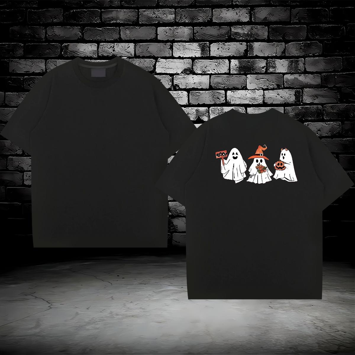 Fashion Designer T-Shirts halloween Tops Shirt 230g Pure Cotton Anime Printing Street Comfortable Oversized 3XL 4XL Breathable Soft Tshirts
