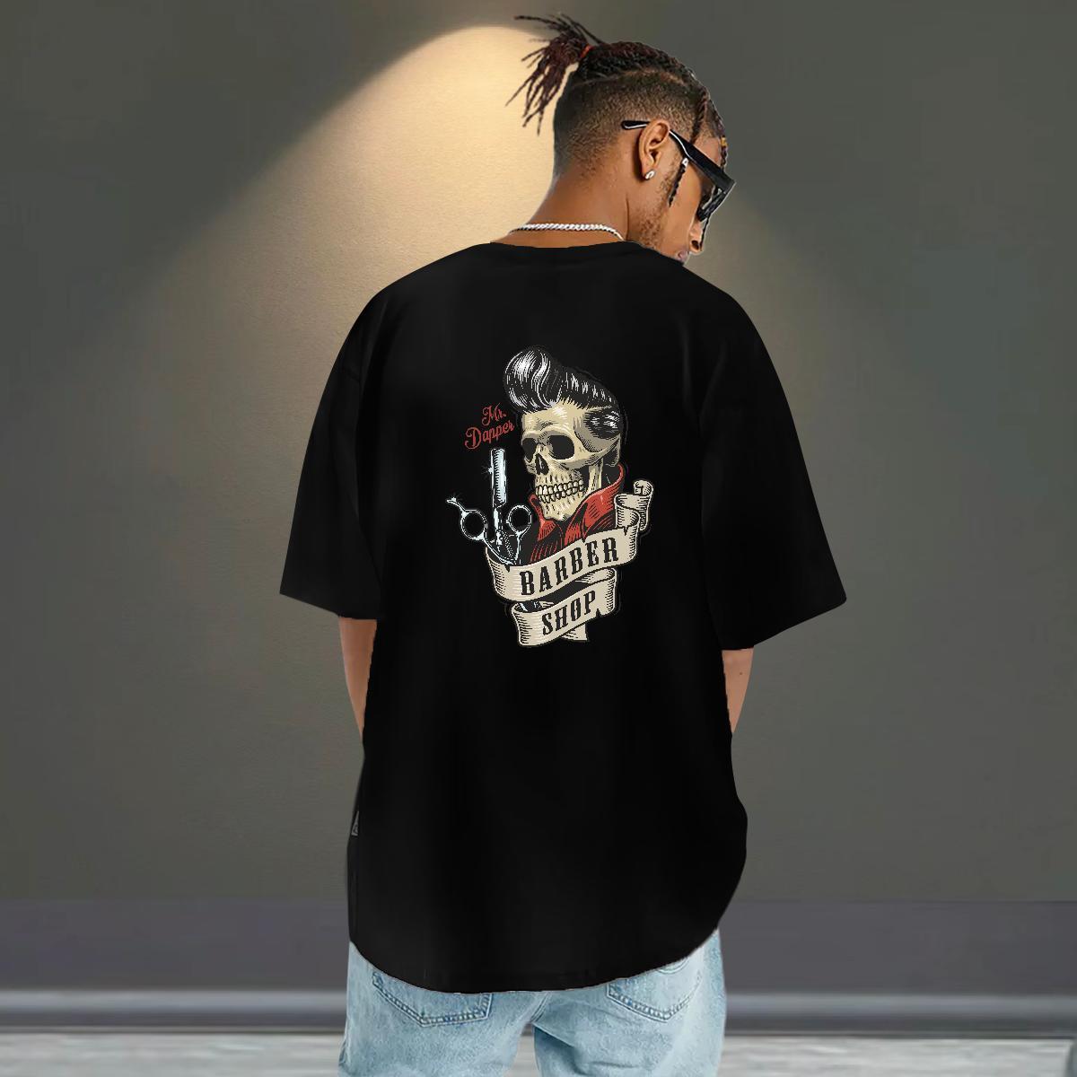 Fashion New Mens T Shirts skull Top Tees 230g Pure Cotton High Street Hip Hop Soft Plus Size Custom Short Sleeve Soft Men Clothes T-Shirt
