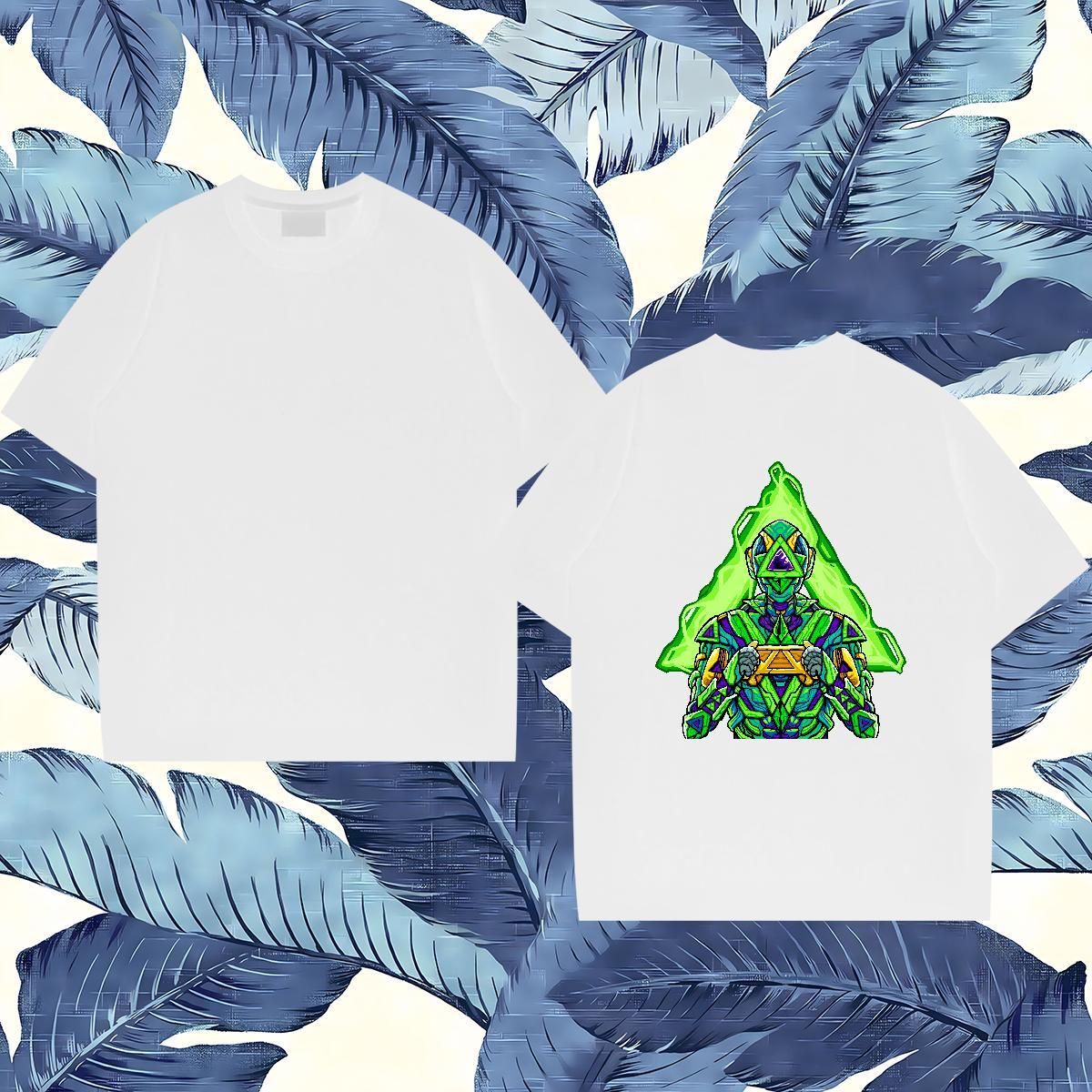 Classic Casual Man T Shirts ET Tops 230g 100% Cotton Sport Soft DIY Printed Breathable Crew Neck Tshirts