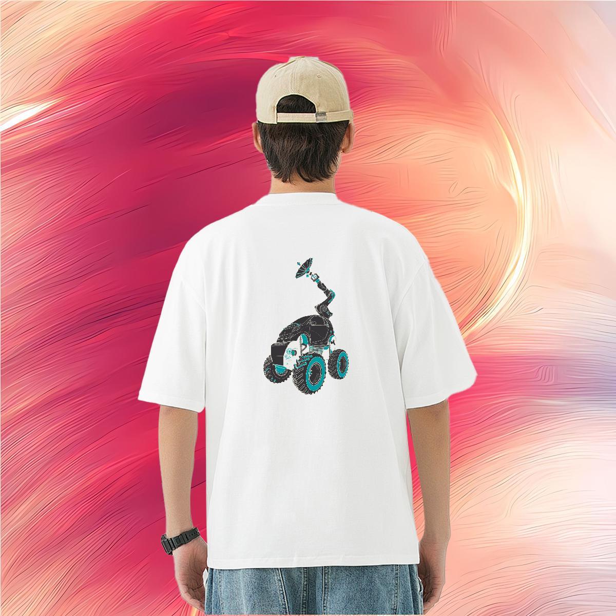Casual New T-Shirts for Men telecar Tees Shirts 230g 100% Cotton Street Casual High Quality Custom Print Plus Size Round Neck Short Sleeve Men Tees