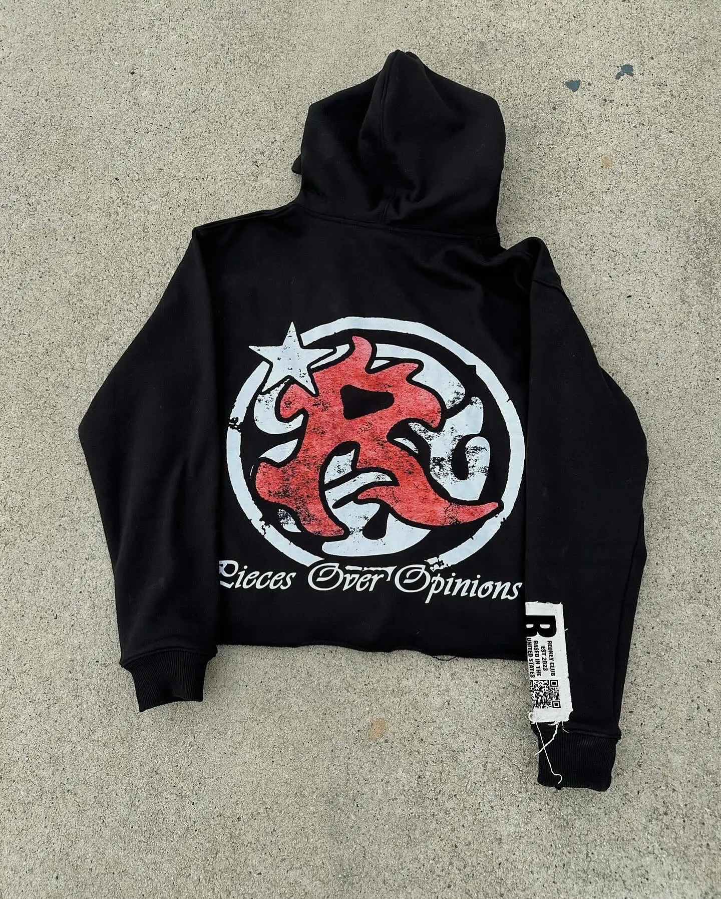 Harajuku Street Star Letter Print Oversized Sweatshirt Hip Hop Gothic Graphic Hoodies Men Women Y2k Tops Streetwear Clothes 240806
