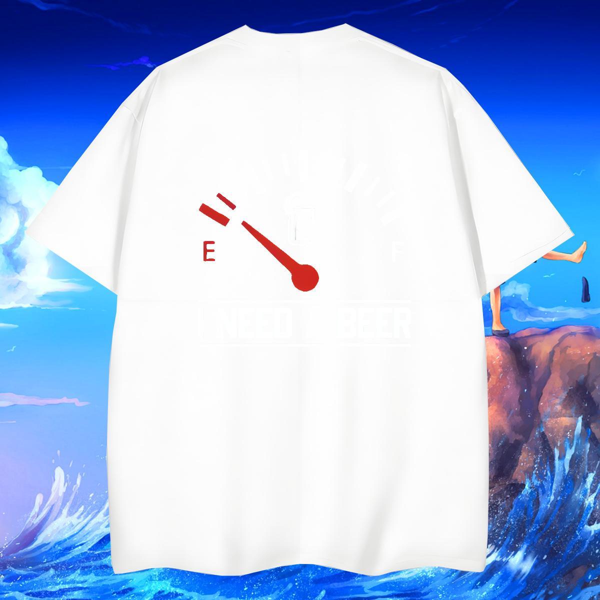 DIY Mens T Shirts letter Tops Tees 230g Pure Cotton Beach Comfortable Asian Size Crew Neck Tshirts